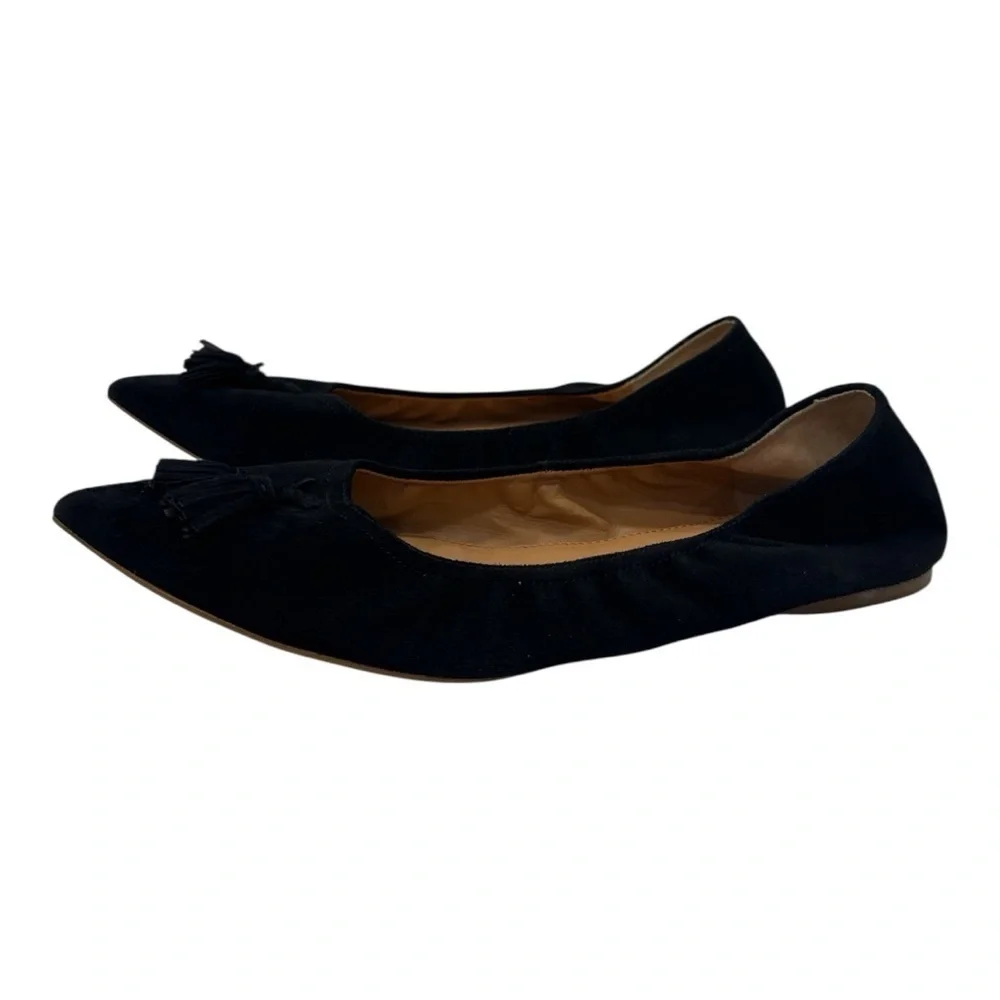 J. Crew Black Tassel Flats